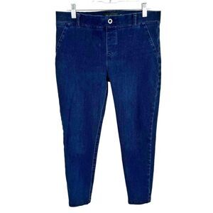 Betabrand Yoga Petite Medium Classic Denim Mid Rise Skinny Leg Pull On Jeans MP
